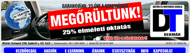 aut�siskola motorosiskola - Dekm�r